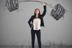 34573010 - a businesswoman solves lightly every weight work